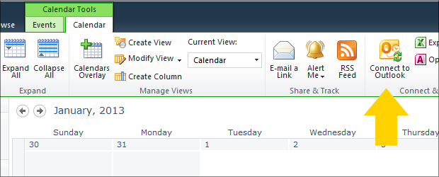 Link Outlook Calendar To Sharepoint fasrsos